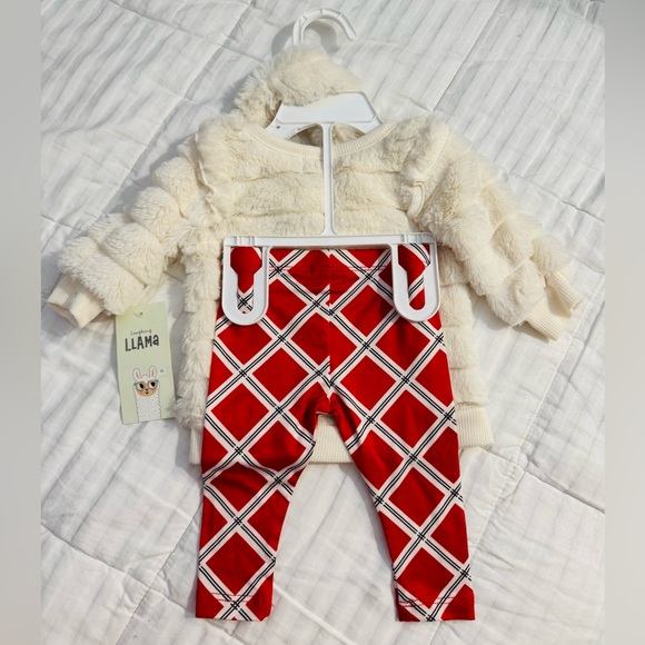 Laughing Llama Faux Fur 3pc Outfit - Size: 3 Months - Picture 4 of 5
